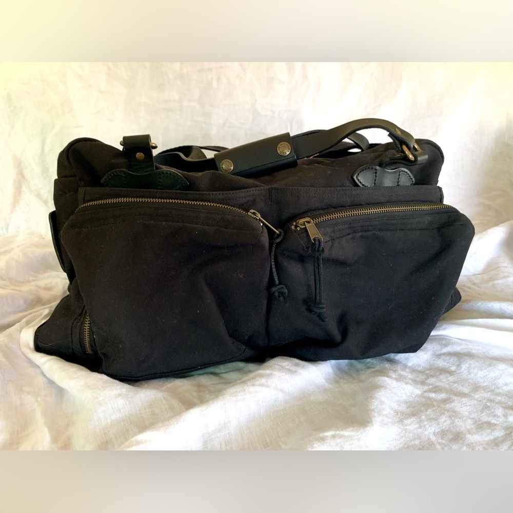 Filson 48 Hour Tin Cloth Duffle Bag - Black (Rare True Black 2016), Made in USA